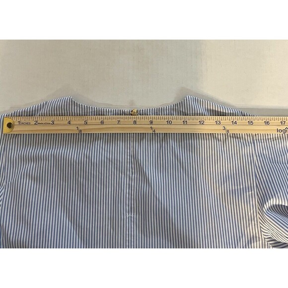 Draper James Cloister Stripe Flutter Top Blue With White Stripes Cotton Size 6 - Picture 13 of 16